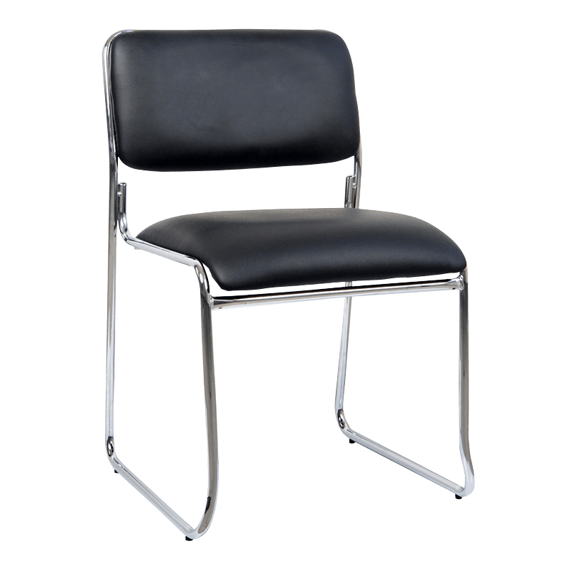 Enkel lädersäte med låg rygg för mottagning (Y-1834)