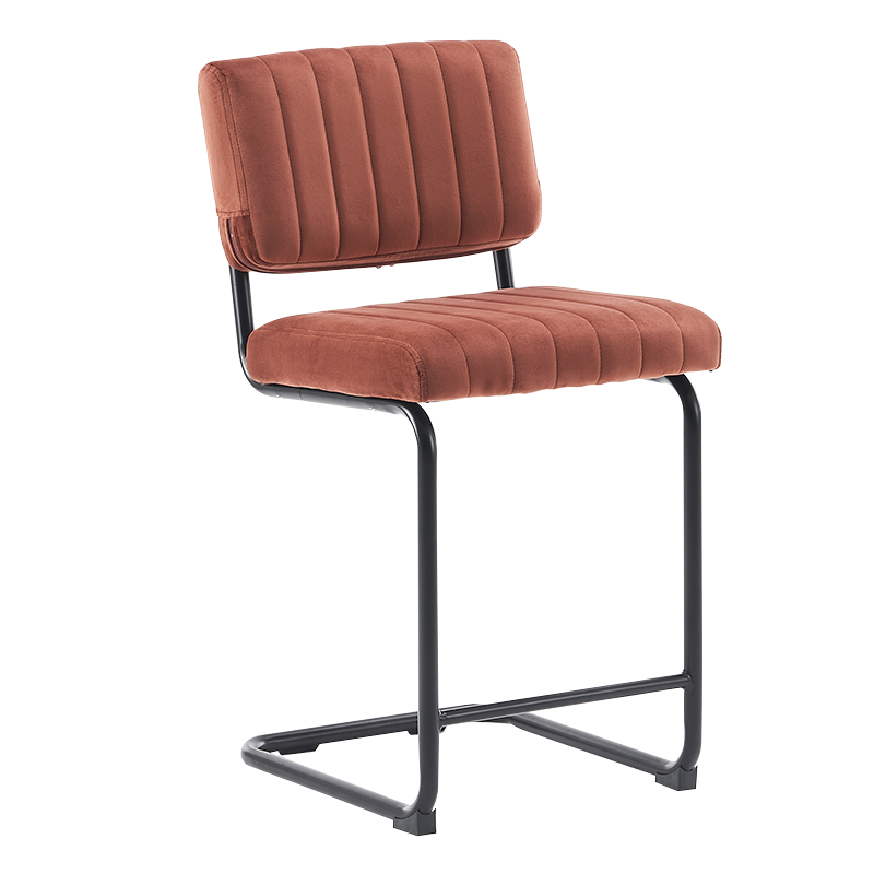 Camel Velvet Counter Pall Stolar med låg rygghöjd (Y-C02)