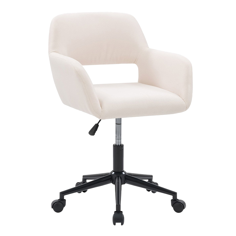 Beige tyg armstöd brett stoppad hemmakontorsstol (GY-630)