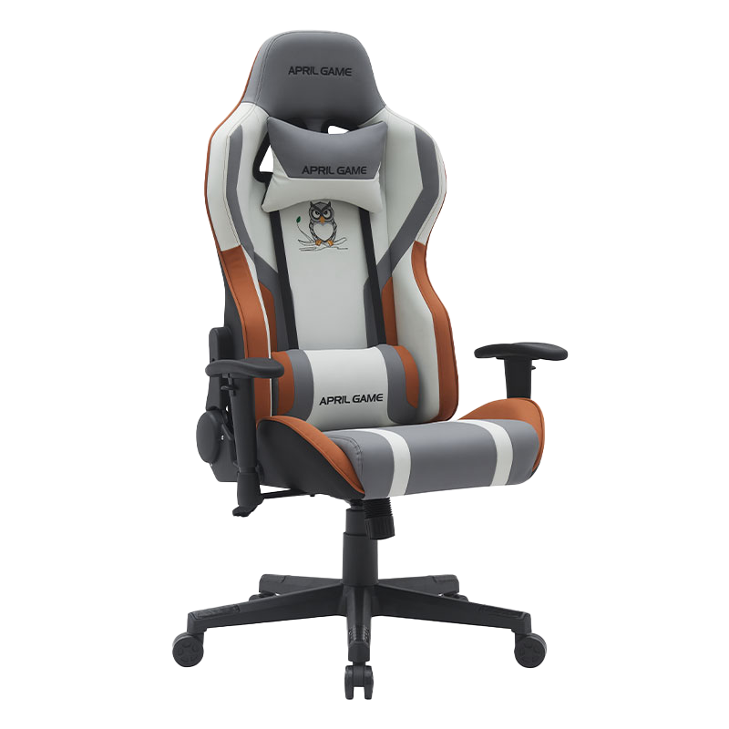 Djurdesign Högt syntetiskt läder Silla Gamer Vridbart 180 graders lutande starkt ram Racing Gamer Stol (T-7121)