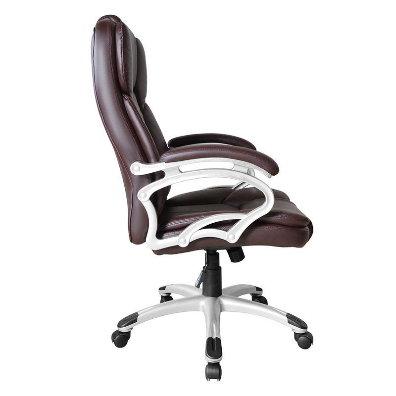 Brun hög rygg armstöd med fixerad kudde Executive Office Seat (Y-2825)
