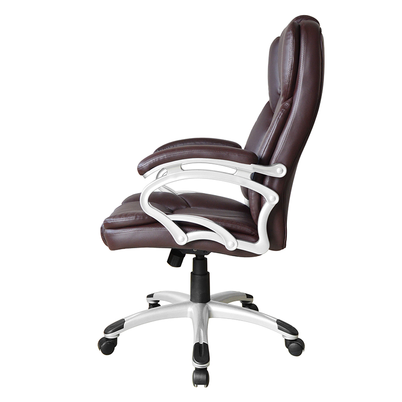 Brun hög rygg armstöd med fixerad kudde Executive Office Seat (Y-2825)