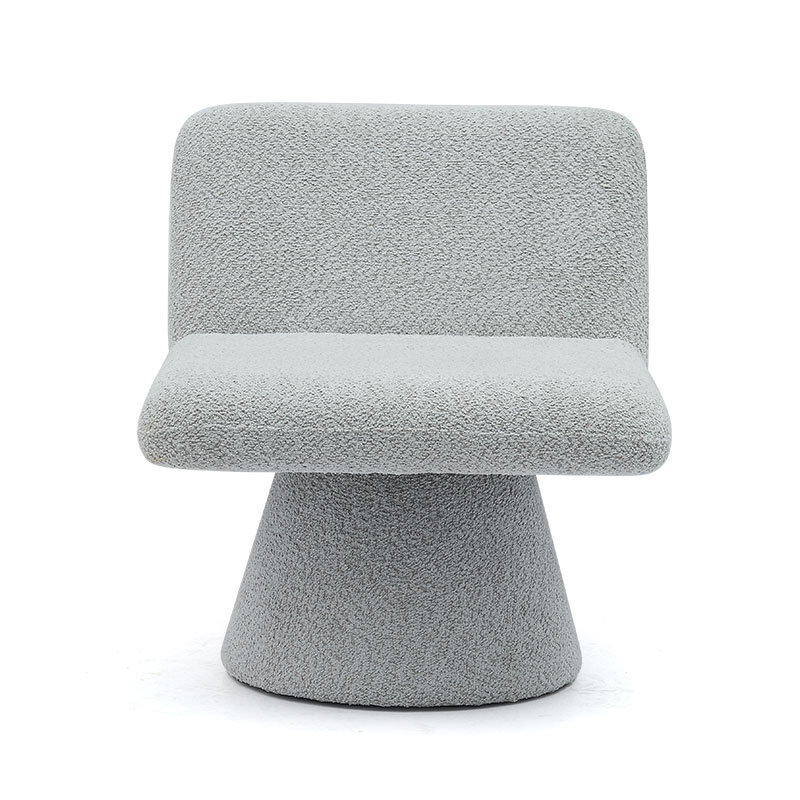 Modern grå klädd vridbar Lounge Accent Stol Tyg Vardagsrum Enkelsoffa Stol (GY-642)