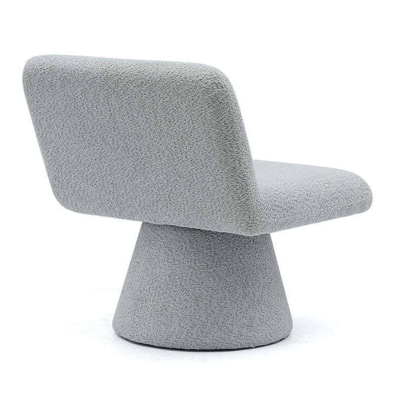 Modern grå klädd vridbar Lounge Accent Stol Tyg Vardagsrum Enkelsoffa Stol (GY-642)