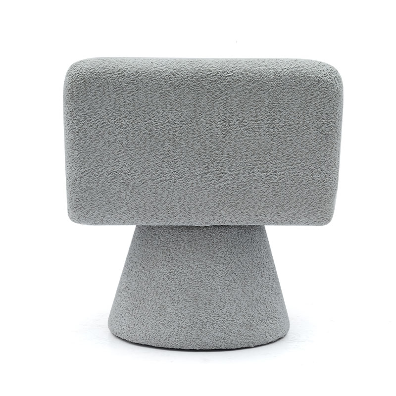 Modern grå klädd vridbar Lounge Accent Stol Tyg Vardagsrum Enkelsoffa Stol (GY-642)