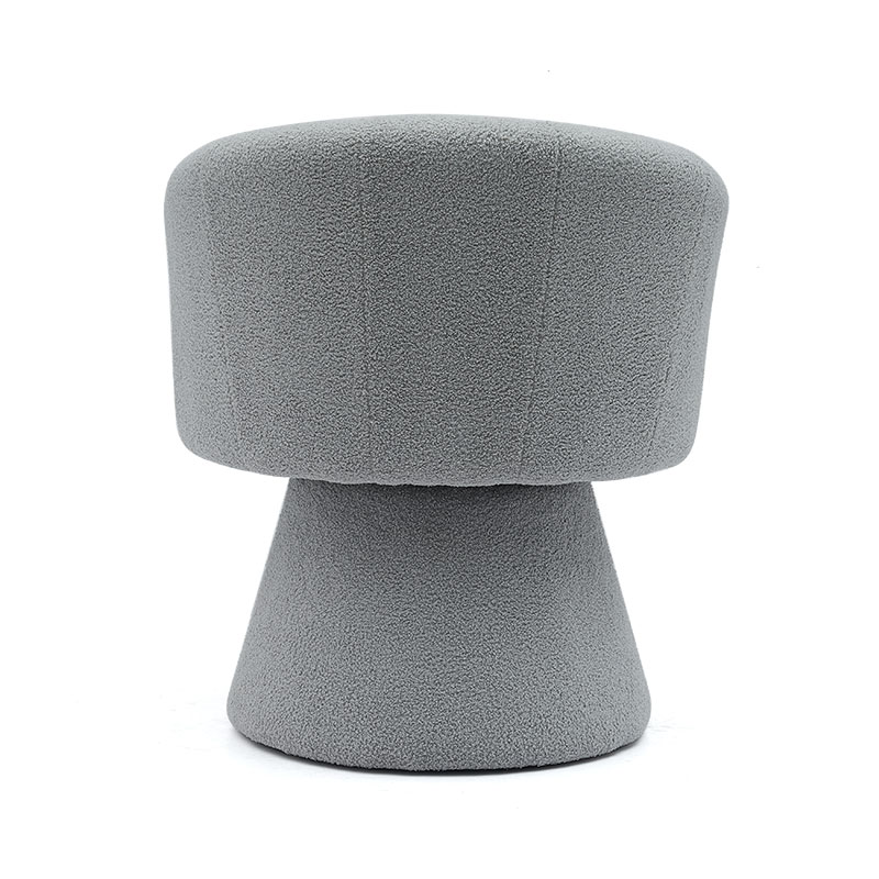 Grå inomhusfritidsstil Bekväm tjock sittdyna Vridbar Hotel Accent Schäslong Fåtölj för vardagsrum(GY-646)