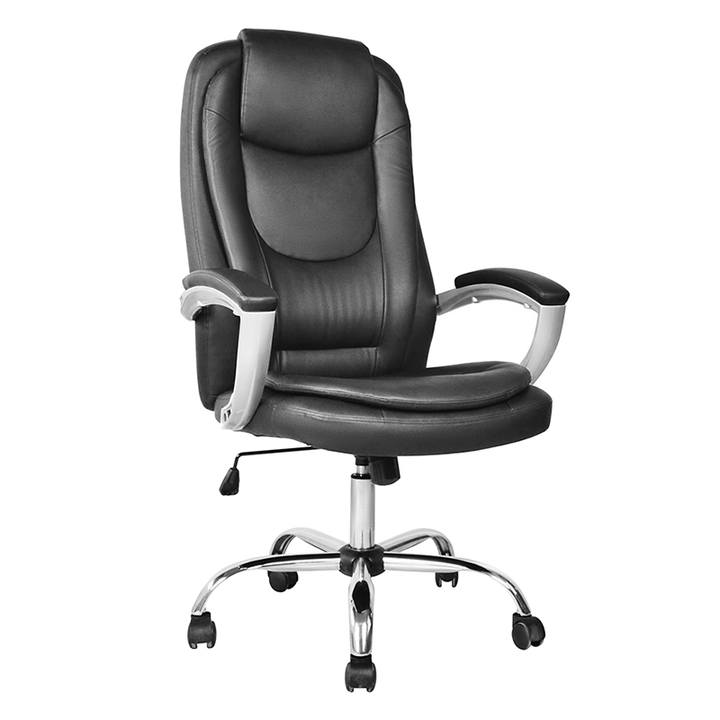 Hög rygg kontorsstol med målat vadderat armstöd (M-6123)