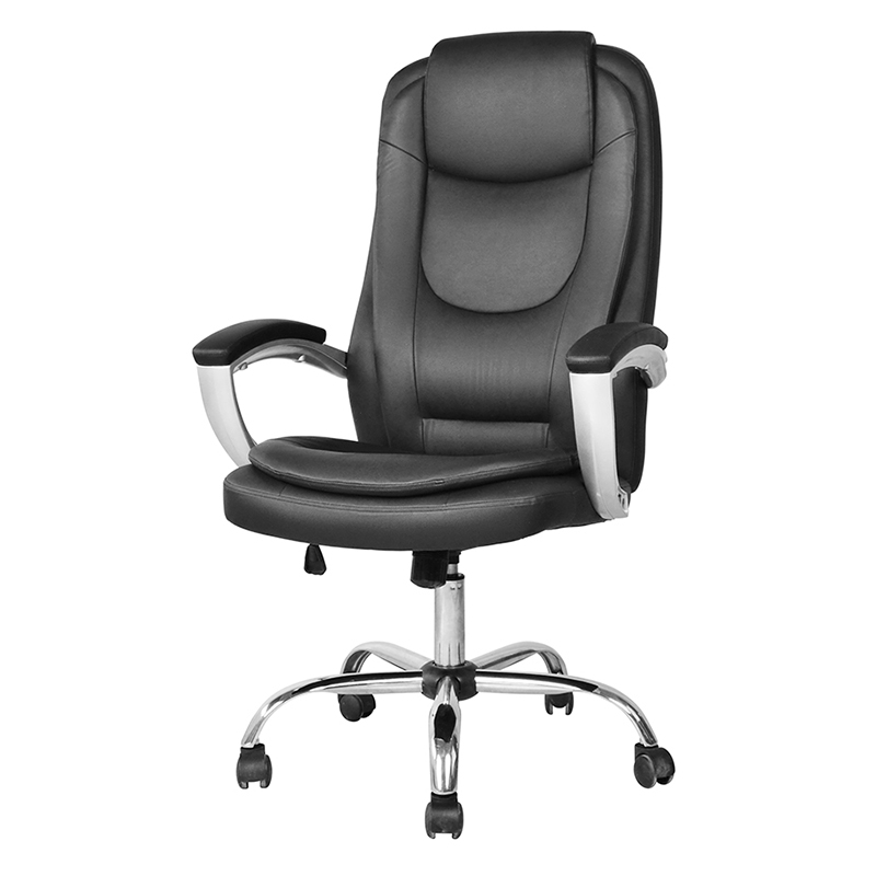 Hög rygg kontorsstol med målat vadderat armstöd (M-6123)