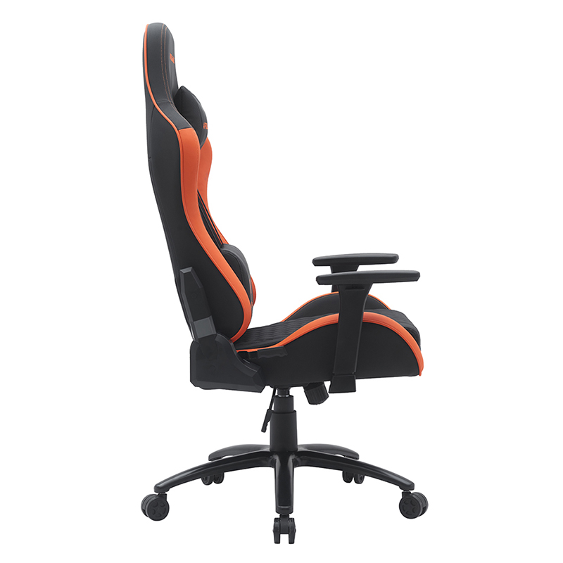 Orange modern vridbar spelstol med justerbara 3D-armstöd (T-7122)