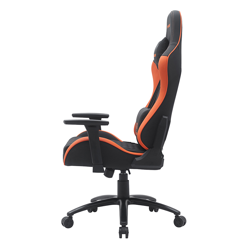 Orange modern vridbar spelstol med justerbara 3D-armstöd (T-7122)