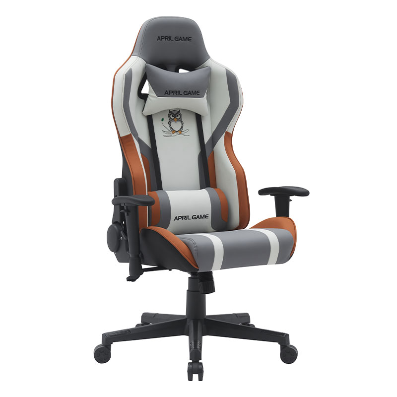 Djurdesign Högt syntetiskt läder Silla Gamer Vridbart 180 graders lutande starkt ram Racing Gamer Stol (T-7121)
