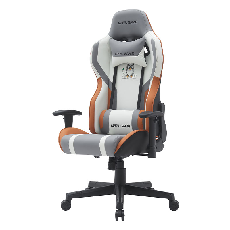 Djurdesign Högt syntetiskt läder Silla Gamer Vridbart 180 graders lutande starkt ram Racing Gamer Stol (T-7121)
