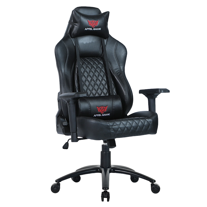 Hög rygg 4D armstöd svart målning metall bas gaming stol (Y-2520)