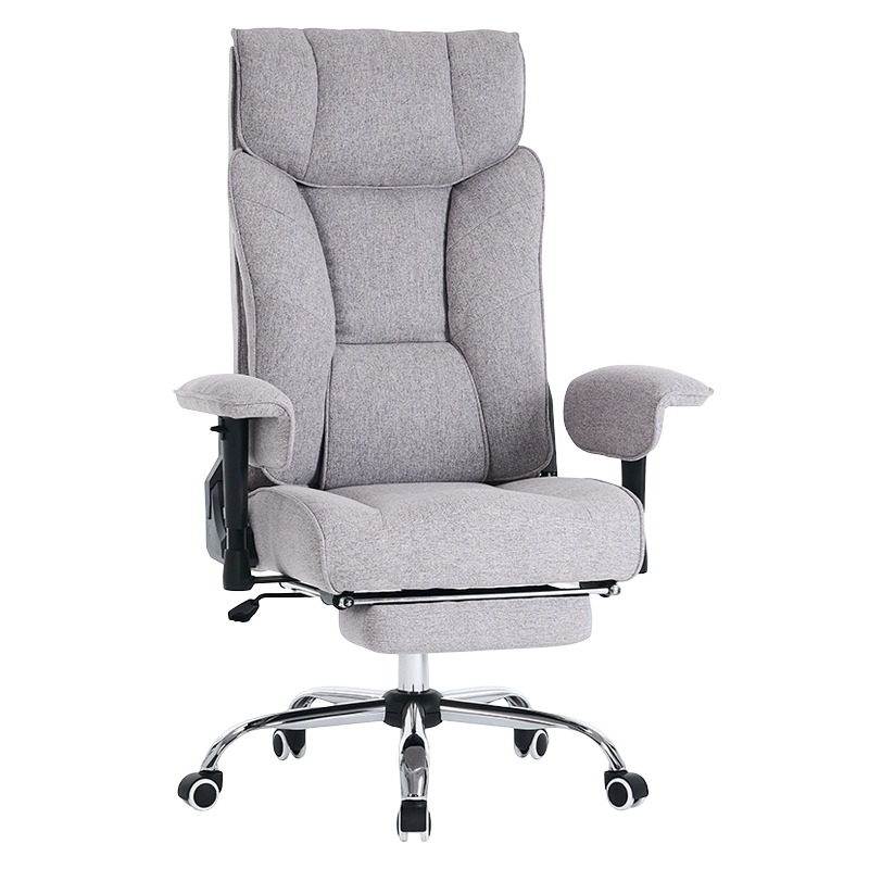 Hög rygg Ergonomisk grått tyg Målning Höjdjusterbar dyna Armstöd Executive Office Chair (M-6150)
