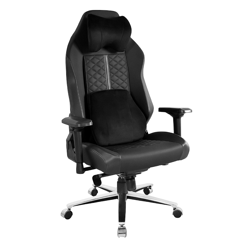 Black High Back Racing King Gaming Stol med inbyggd knådningsmassage (D-8110)