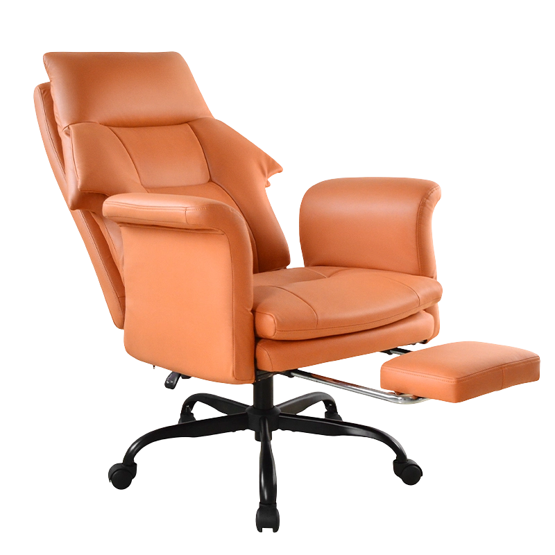 Hög rygg Utåtvänd Pad Armstöd Boss Kontorsstol med fotstöd (M-6145)