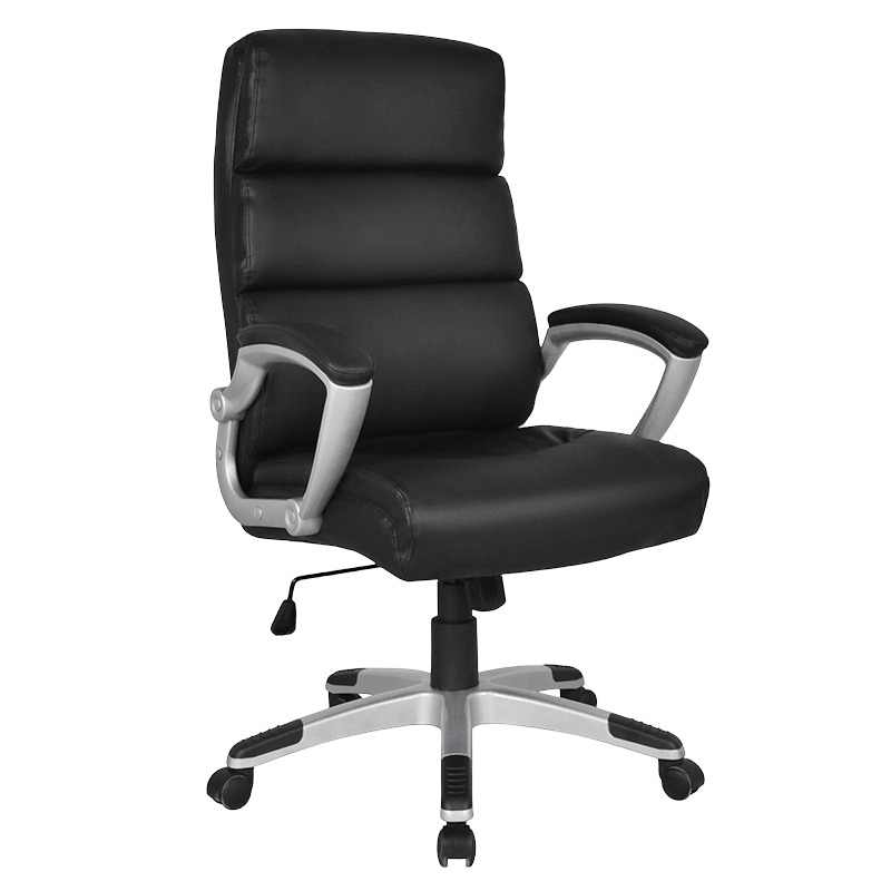 Svart hög rygg målning Vadderat armstöd Boss kontorsstol (Y-2725)