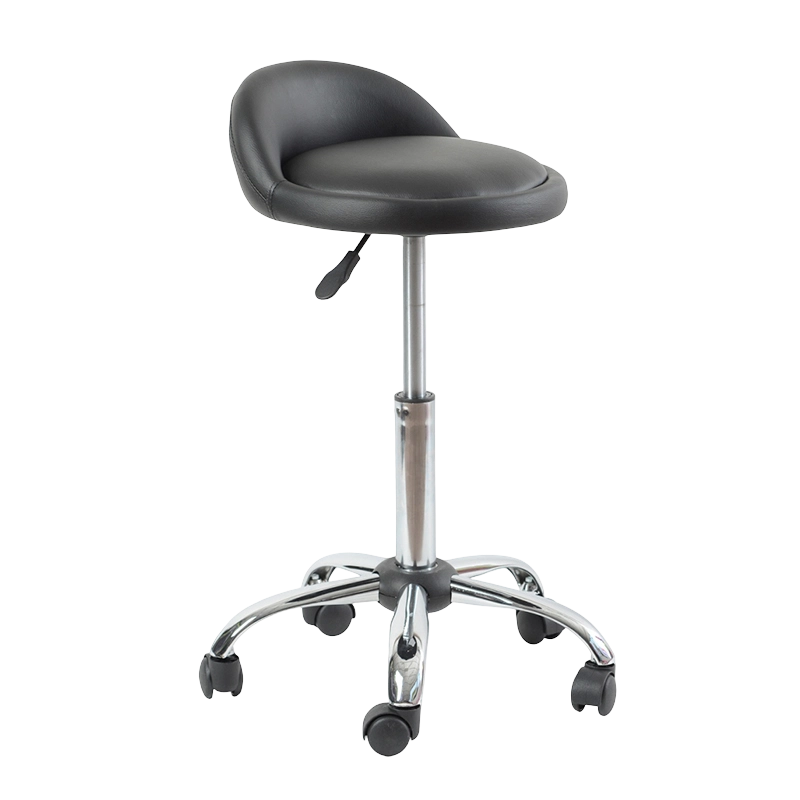 Svart PU låg rygg rundsits svängbar lyftbarstol med hjul (GY-1021A)