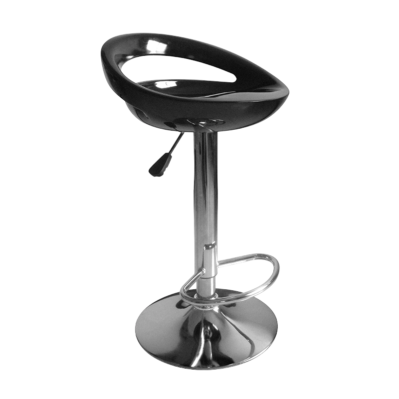 Svart ABS Plast Låg Rygg Svängbar Lift Barstol Stol (GY-914)