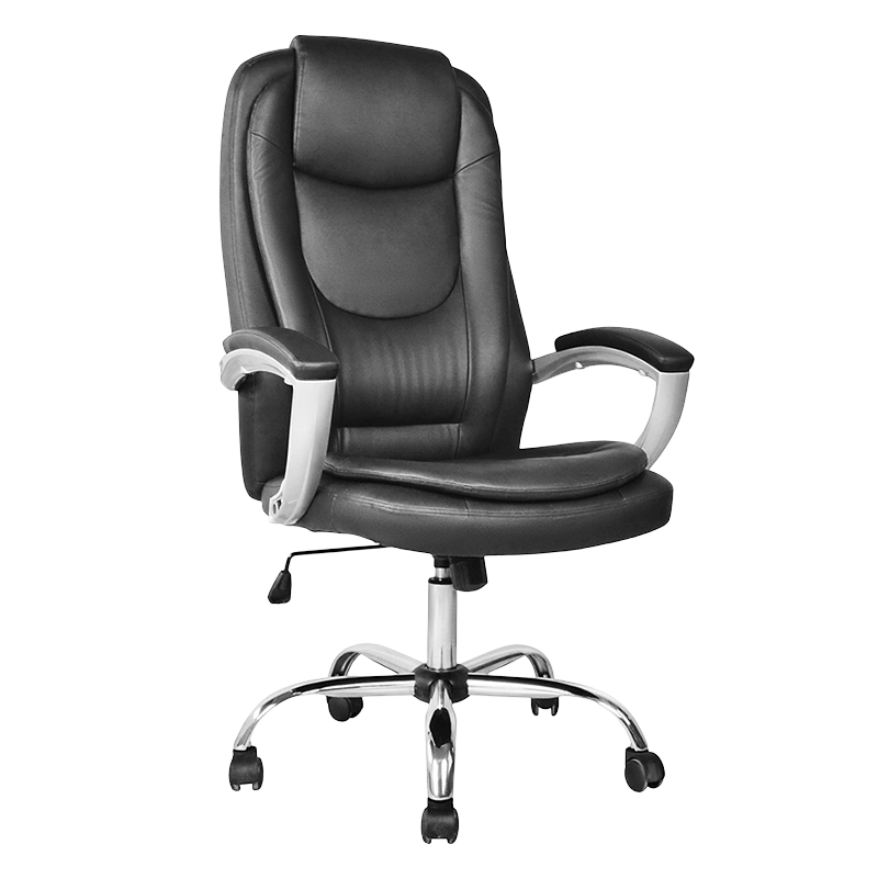 Hög rygg kontorsstol med målat vadderat armstöd (M-6123)