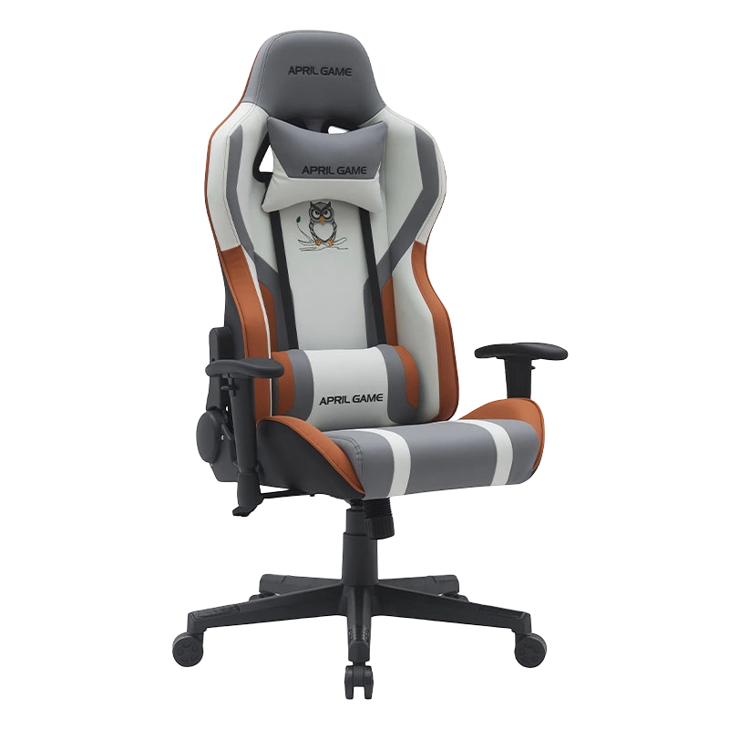 Djurdesign Högt syntetiskt läder Silla Gamer Vridbart 180 graders lutande starkt ram Racing Gamer Stol (T-7121)